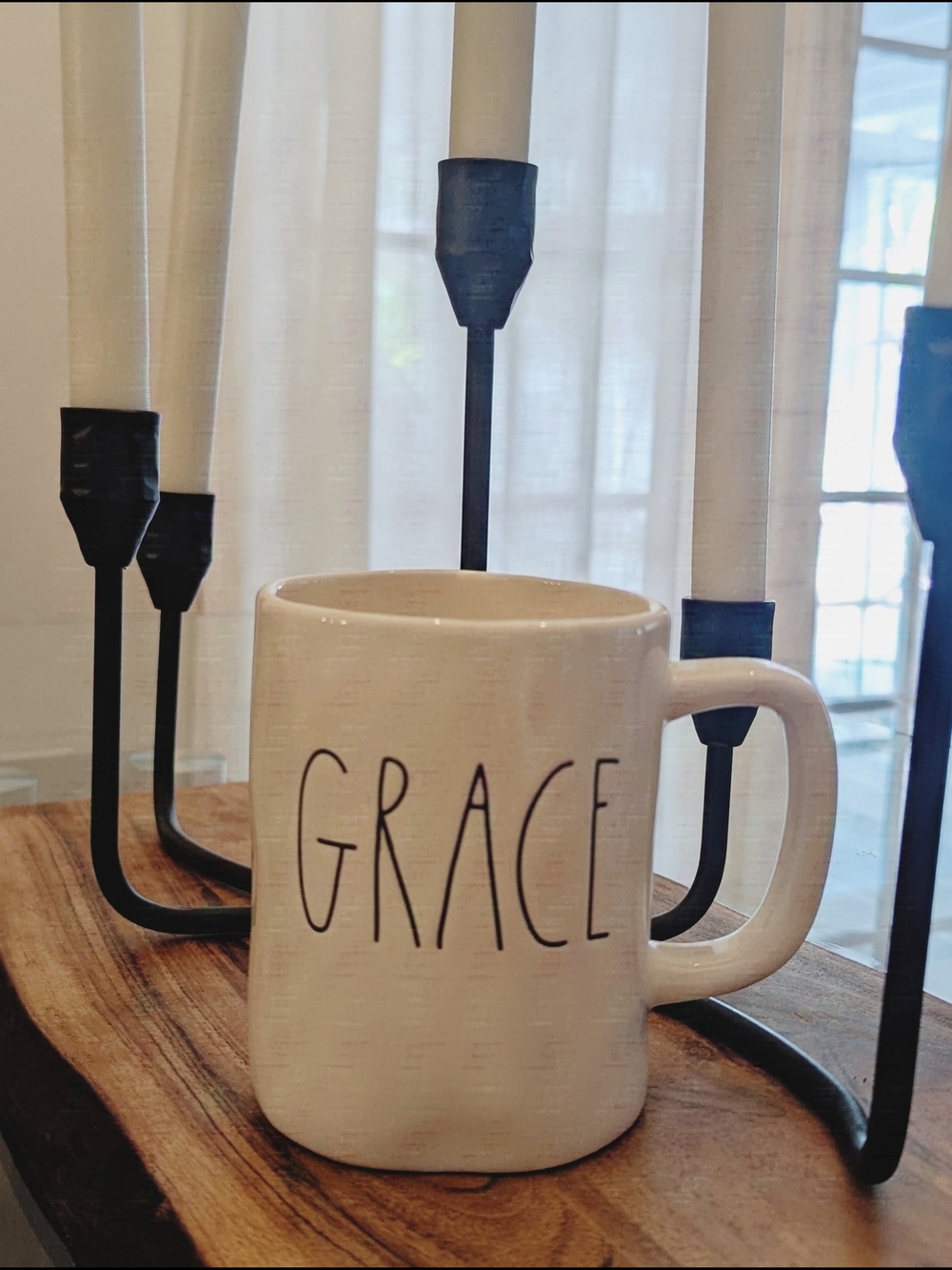 Rae Dunn White 'GRACE' Coffee Tea Mug